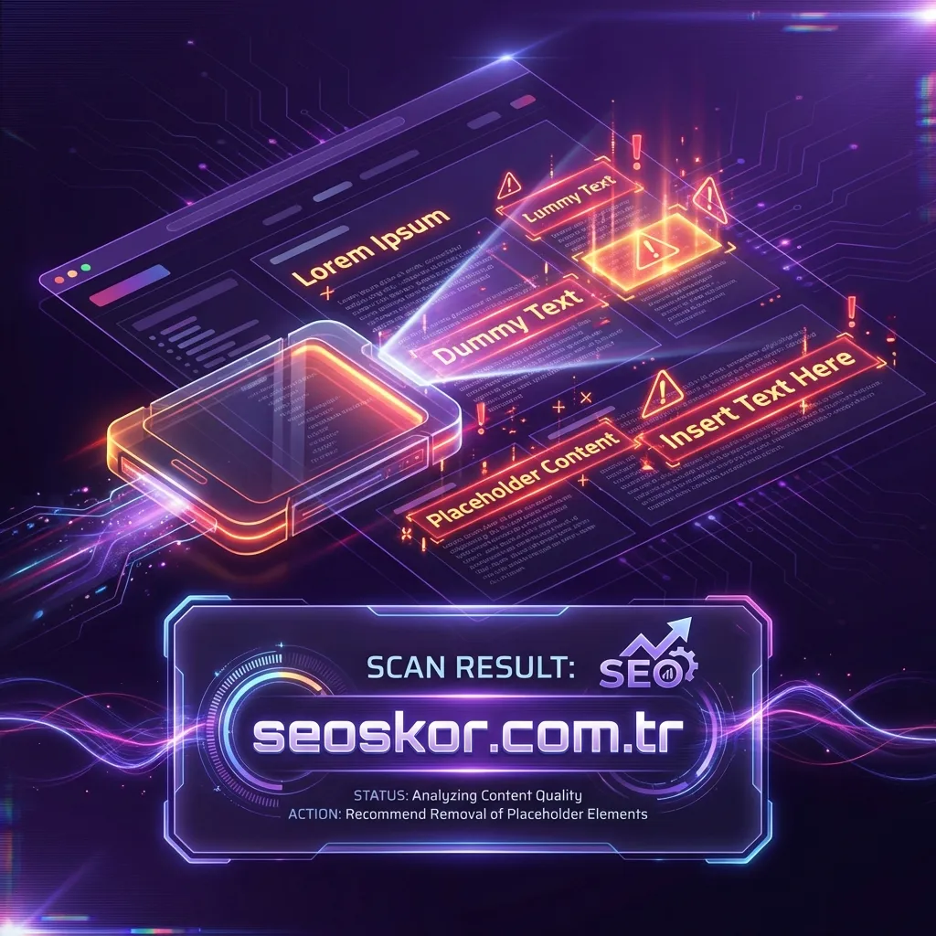 Placeholder İçerik Manifestosu: Geçici Metinlerin SEO Riski - SEOSKOR Rehber
